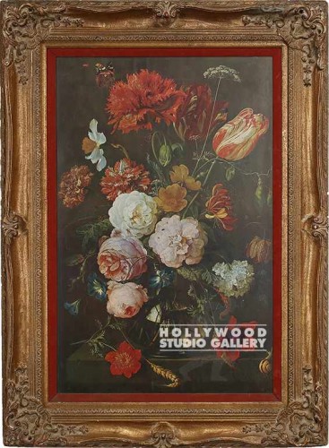 45x33 Floral Print/Red Liner