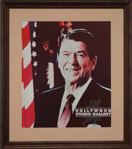 33x29 Reagan Photo Portrait Brwn Fr