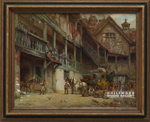 18x22 Period/English Street Scene