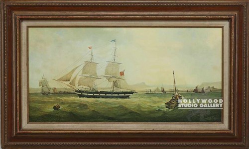 23x38 Ship Print/Gold Frame