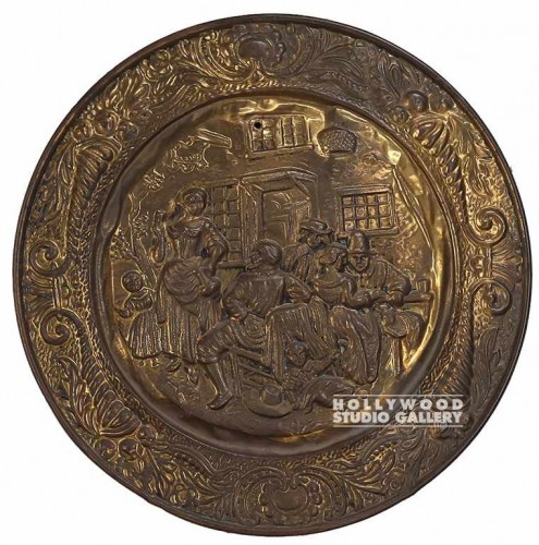 14" DIA Brass Decorative Plate