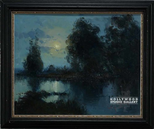 32X38 SEGRELLES DARK TREES-MOON/BLK