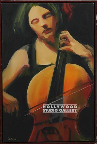 37X25 EDURNE LADY-CELLO CNVS/ BRN
