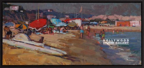 14X30 GIRANE COLORFUL BEACH CANVAS