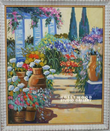 43X36 CAROL COLORFUL GARDEN/ WHITE