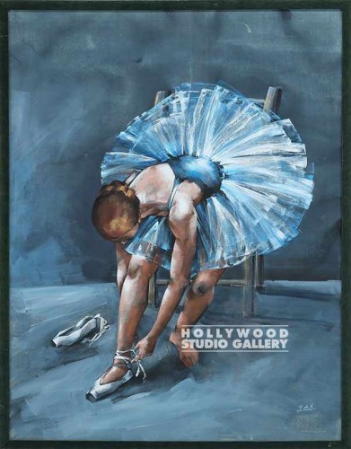 35X27 RUTH BLU BALLERINA CNVS/ BLUE