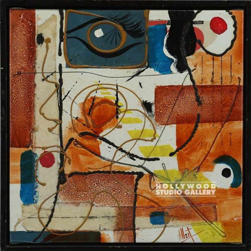 17X17 ALBERT EARTHTONE-EYE ABST/BLK