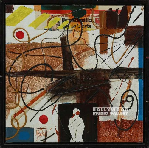 17X17 ALBERT EARTHTONE COLLAGE/BLK