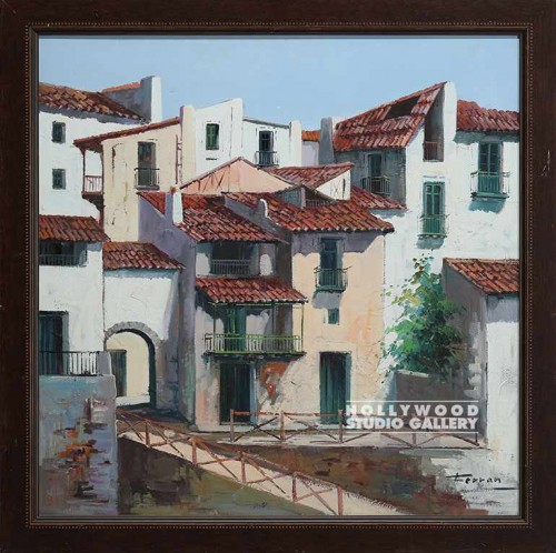 35X35 FERRAN PUEBLO CANVAS/BROWN