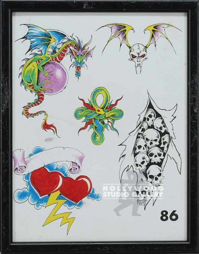 12X9 TATTOO FLASH  #86 / BLACK