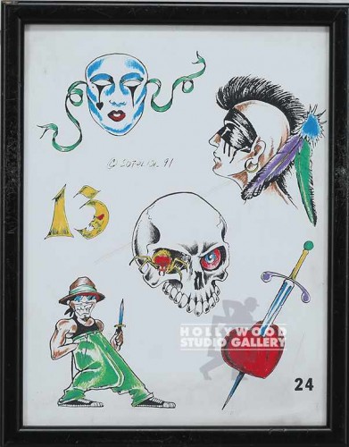 12X9 TATTOO FLASH #24 / BLACK