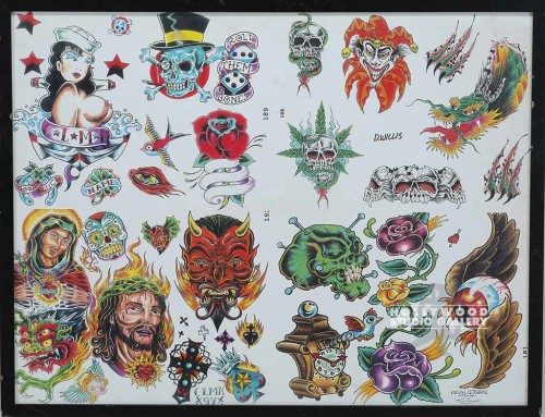 23X29(4-PANEL TATTOO FLASHES/BLK