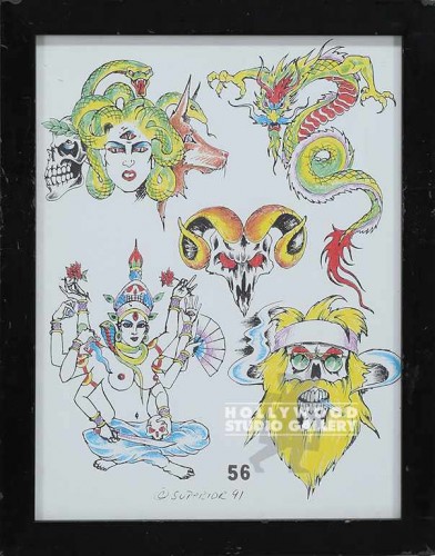12X9 TATTOO FLASH #56 BLACK