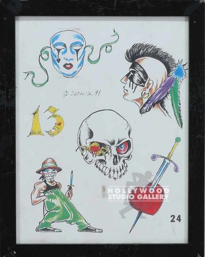 12X9 TATTOO FLASH #24/ BLACK