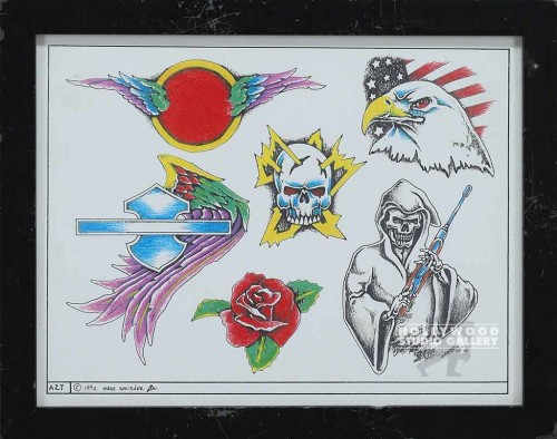 9X12 TATTOO FLASH #A27/ BLACK