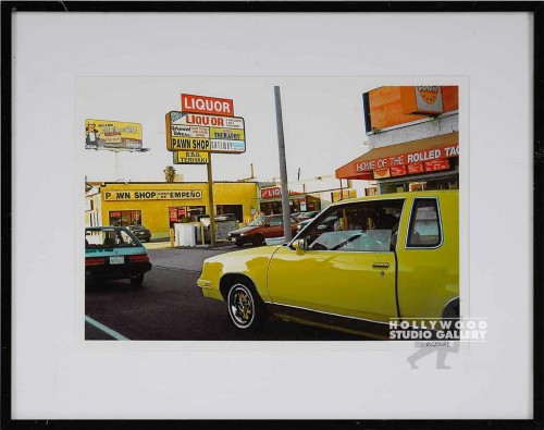 17X22 BRILL YELLOW CHEVY PHOTO/BLK