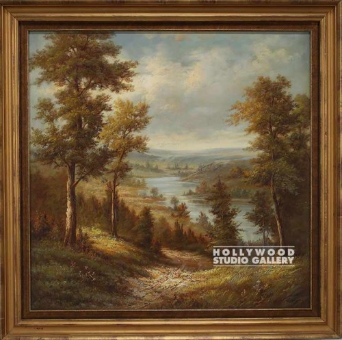 43X43 WARM TRAD.LANDSCAPE/SOFT GOLD