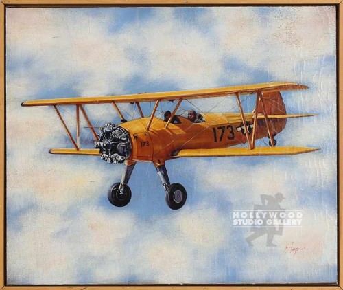 21X25 TAPIA YEL.BI-PLANE-CLOUDS CNV
