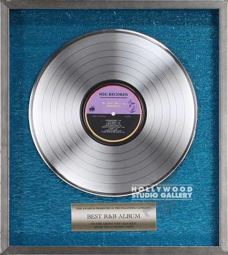 18X16 PLATINUM RECORD-TURQ B.G/SLVR