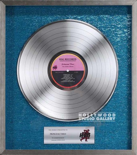 18X16 PLATINUM RECORD-TURQ B.G/SLVR