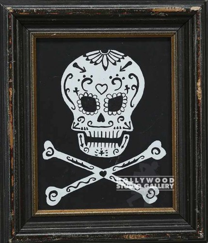 14X12 CNVS/SKULL/BLK DESIGNS/BLK