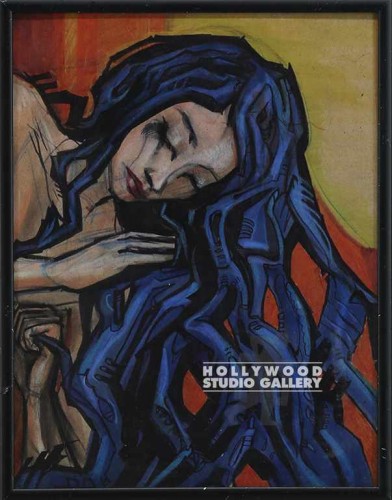 10X8 HANFLING TEARS- WOMAN /BLK MTL