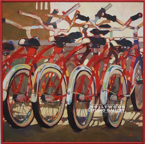 24X24 HILL RETRO BIKES/RED METAL