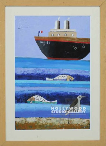 32X24 MATHER BOAT>KID-LIKE &FISH/LT