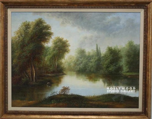 37X47 SOFT TRAD.LAKESCAPE/GOLD BEAD