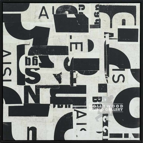 25X25 HALL RANDOMNESS-B/W TYPE/BLK