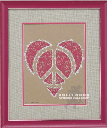 17X15 KENNEDY PINK PEACE-HEART/PINK