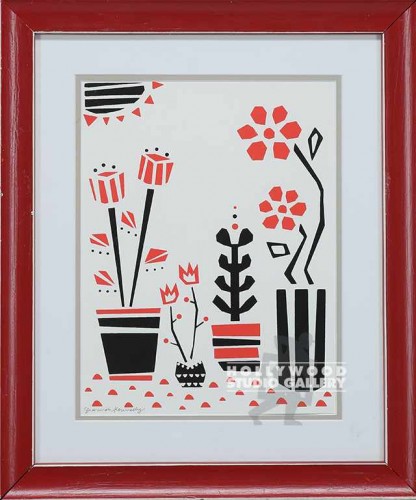 16X14 KENNEDY GRAFIC PLANTS/RED FRM