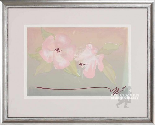 23X28 SINGLETON 80`S PINK FLORAL/WD