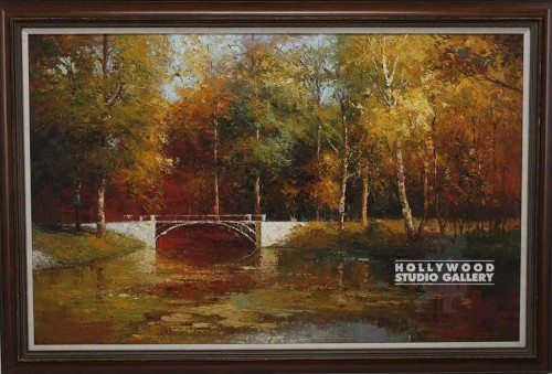 36X54 IMP.TREESCAPE-BRIDGE CNVS/BRN