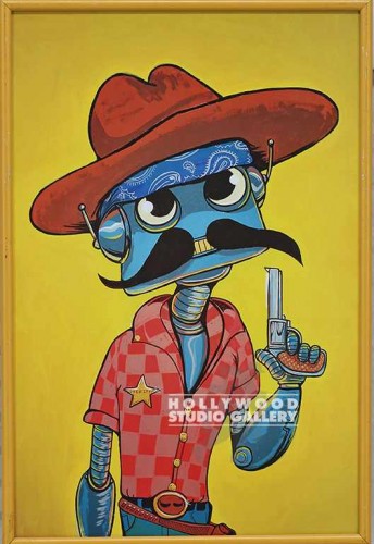 16X11 SPANGLER (COWBOY ROBOT)/YELLO