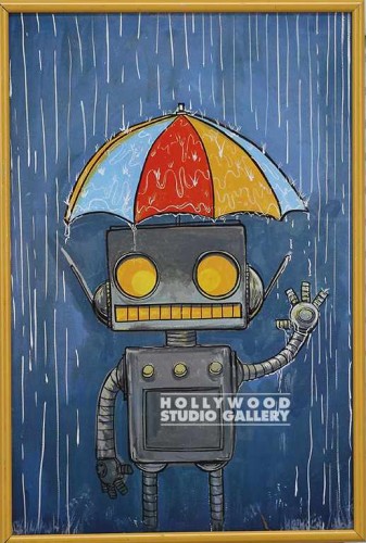 16X11 SPANGLER IN THE RAIN-ROBOT/YE
