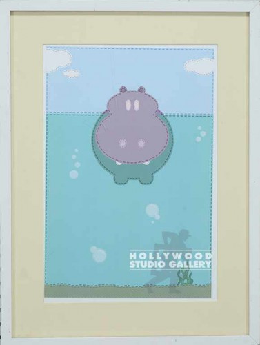 25X19 ARNEL STITCHED KID HIPPO/WHT