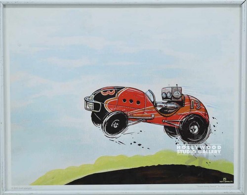 11X14 SPANGLER RACECAR ROBOT/WHITE