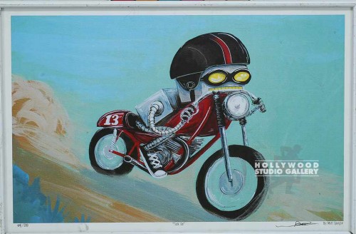 11X17 SPANGLER ROBOT-MOTORCYCLE/