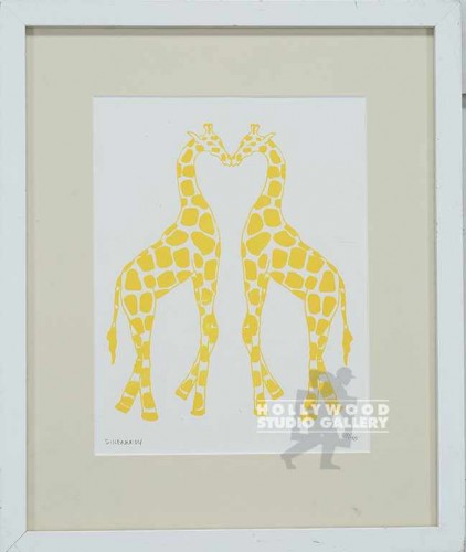 17X14 KENNEDY 2 YEL.GIRAFFES/WH LAQ