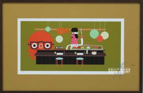 14X21 LEE GRAFIC SUSHI BAR/BRN MTL