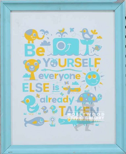 16X13 HELPINK "BE YOURSELF"/ BLUE