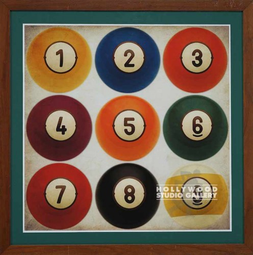 30X30 GI BILLIARDS ANTQ`D-BALLS/WD