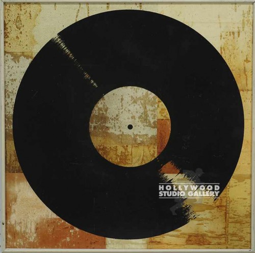 21X21 BRADLEY RECORD COLLAGE/BEIGE