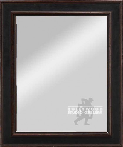 26X21 MIRROR/BRN WOOD PANEL FRAME