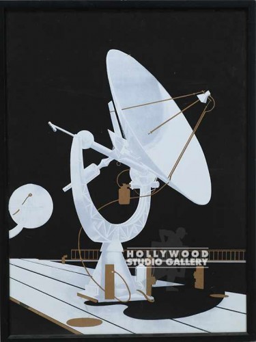 31X24 B/W SATELITE DISH-NITE/BLACK