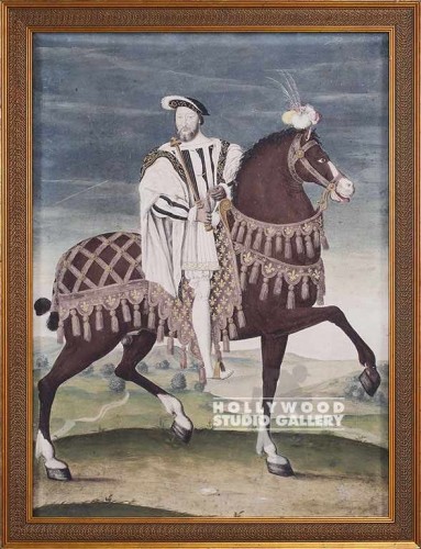 49X38 HENRYVIII-HORSEBACK CNVS/GOLD