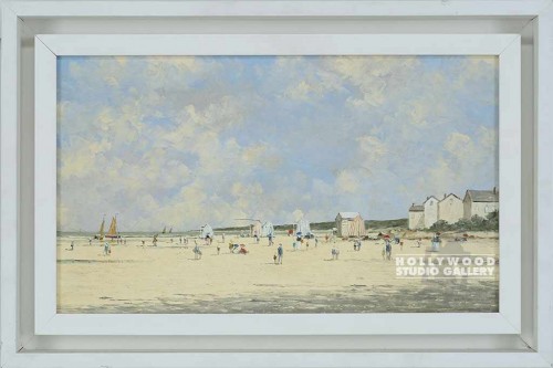13X19 STEFANI UNTLD-BEACH CNVS/WHT