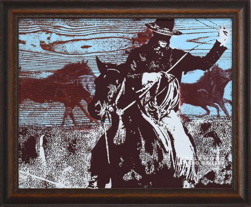 29X35 HALL AMERICANA 3-RODEO/ WOOD