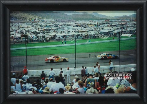 7X10 RF NASCAR TRACK-PHOTO/BLK WD